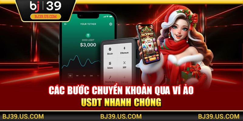 Các bước chuyển khoản qua ví ảo USDT nhanh chóng